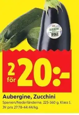 ICA Kvantum Aubergine, Zucchini erbjuda