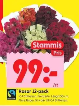 ICA Kvantum Rosor 12-pack erbjuda