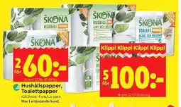 ICA Kvantum ICA Skona Hushållspapper, Toalettpapper erbjuda