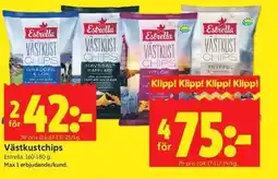 ICA Kvantum Estrella Västkustchips erbjuda