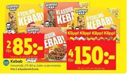 ICA Kvantum Schysst käk Kebab erbjuda