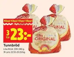 ICA Kvantum Liba Tunnbröd erbjuda