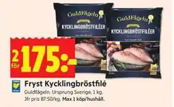 ICA Kvantum Guldfågeln Fryst Kycklingbröstfilé erbjuda