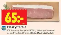 ICA Kvantum Fläskytterfilé erbjuda