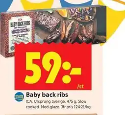 ICA Kvantum ICA Baby back ribs erbjuda