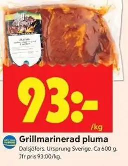 ICA Kvantum Dalsjöfors Grillmarinerad pluma erbjuda