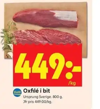 ICA Kvantum Oxfilé i bit erbjuda