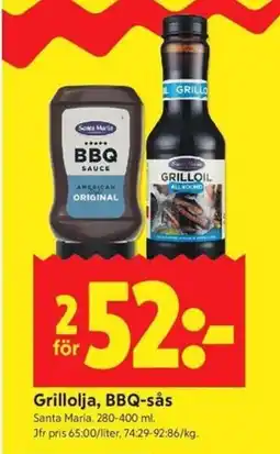 ICA Kvantum Santa Maria Grillolja, BBQ-sås erbjuda