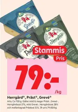 ICA Kvantum Arla HerrgårdⓇ, Präst®, GrevéⓇ erbjuda