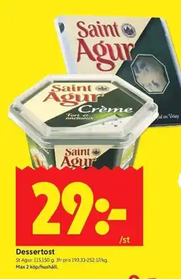 ICA Kvantum St Agur Dessertost erbjuda