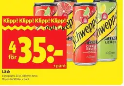 ICA Kvantum Schweppes Läsk erbjuda