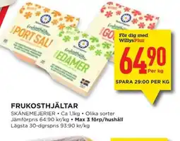 Willys SKÅNEMEJERIER Frukosthjältar erbjuda