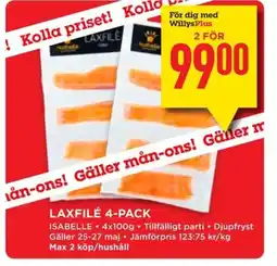Willys Laxfilé 4-pack erbjuda