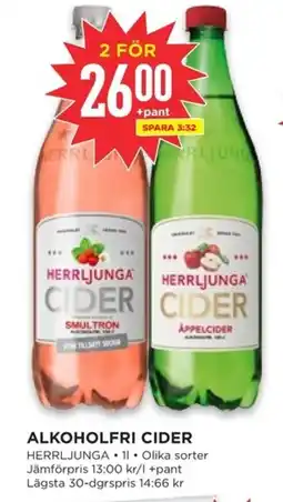 Willys HERRLJUNGA Alkoholfri cider erbjuda