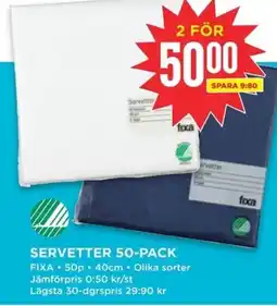 Willys FIXA Servetter 50-pack erbjuda