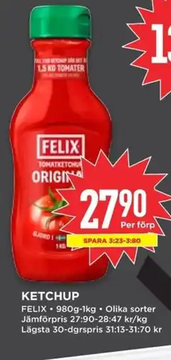 Willys FELIX Ketchup erbjuda