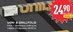 Willys FIXA Ugn- & grillfolie erbjuda
