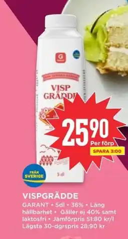 Willys GARANT Vispgrädde erbjuda