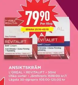 Willys L'ORÉAL Revitalift Ansiktskräm erbjuda