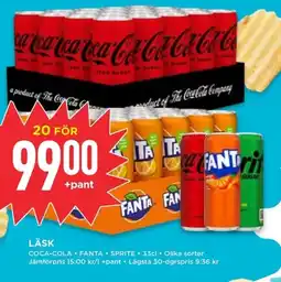 Willys COCA-COLA FANTA SPRITE Läsk erbjuda
