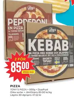 Willys Tony's pizza erbjuda