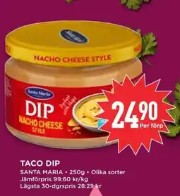 Willys Santa Maria Taco dip erbjuda