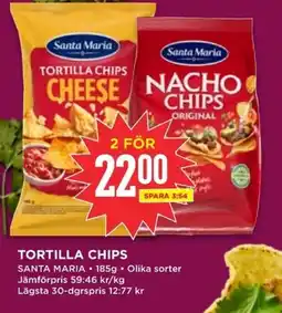 Willys Santa Maria Tortilla chips erbjuda
