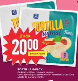Willys GARANT Tortilla 8-pack erbjuda