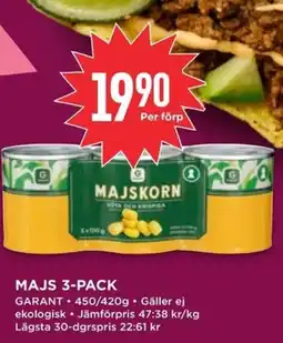 Willys GARANT Majs 3-pack erbjuda