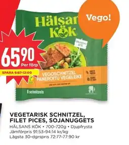 Willys HÄLSANS KÖK Vegetarisk schnitzel, filet pices, sojanuggets erbjuda