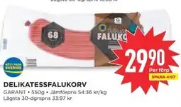 Willys GARANT Delikatessfalukorv erbjuda