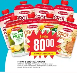 Willys SEMPER Frukt & grötklämmisar erbjuda