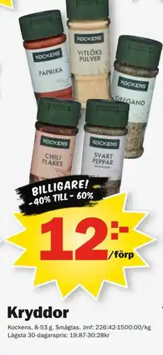 Pekås Kryddor erbjuda