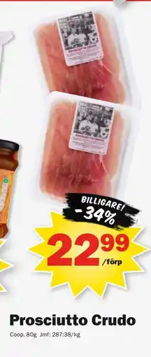 Pekås Prosciutto Crudo erbjuda