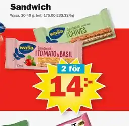 Pekås Sandwich erbjuda