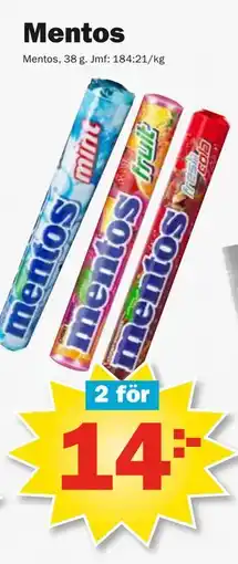 Pekås Mentos erbjuda