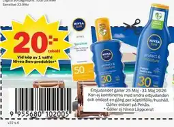 Pekås Nivea Sun-produkter erbjuda