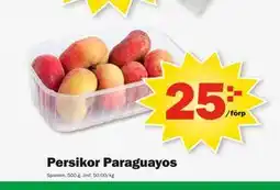 Pekås Persikor Paraguayos erbjuda