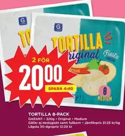Willys TORTILLA 8-PACK erbjuda