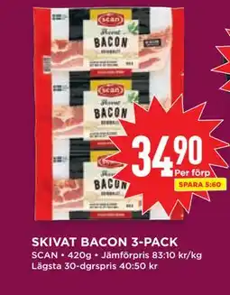 Willys SKIVAT BACON 3-PACK erbjuda