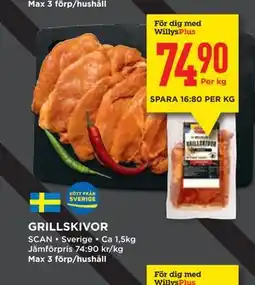 Willys GRILLSKIVOR, Medlemspris erbjuda