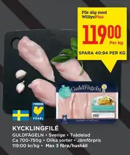 Willys KYCKLINGFILÉ, Medlemspris erbjuda