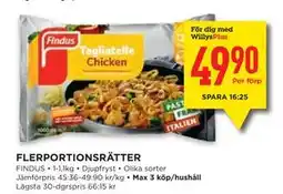 Willys FLERPORTIONSRÄTTER, Medlemspris erbjuda