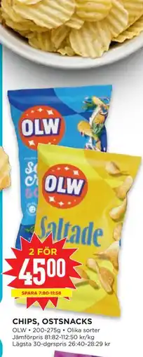 Willys CHIPS, OSTSNACKS erbjuda