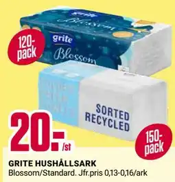 ÖoB GRITE HUSHÅLLSARK erbjuda