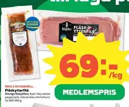 Coop Daglivs Fläskytterfilé, Medlemspris erbjuda