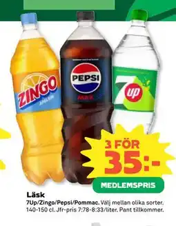 Coop Daglivs Läsk, Medlemspris erbjuda