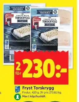 ICA Kvantum Fryst Torskrygg erbjuda