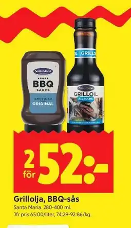 ICA Kvantum Grillolja, BBQ-sås erbjuda