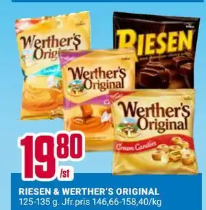 ÖoB RIESEN & WERTHER’S ORIGINAL erbjuda